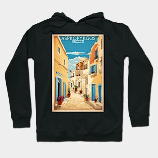 Aspropyrgos Greece Vintage Tourism Travel Hoodie